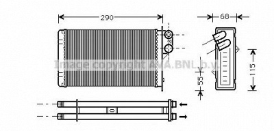 AVA QUALITY COOLING pe6172 -  Теплообменник, отопление салона